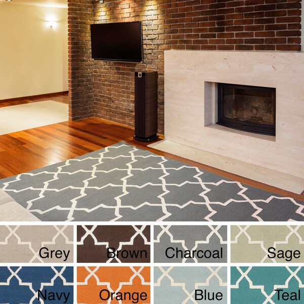 Hand-Tufted Cassadee Moroccan Tiled Wool Rug (9' x 13')