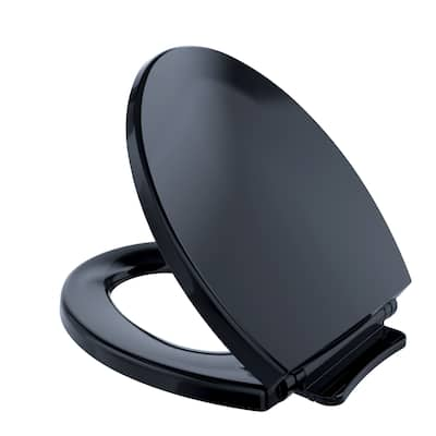 Toto SoftClose Non Slamming, Slow Close Round Toilet Seat and Lid, Ebony (SS113#51)