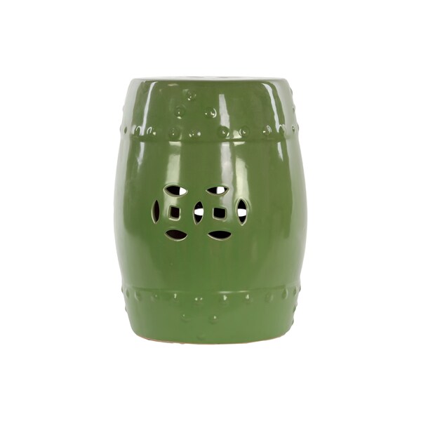 Shop Green Ceramic Garden Stool Free Shipping Today