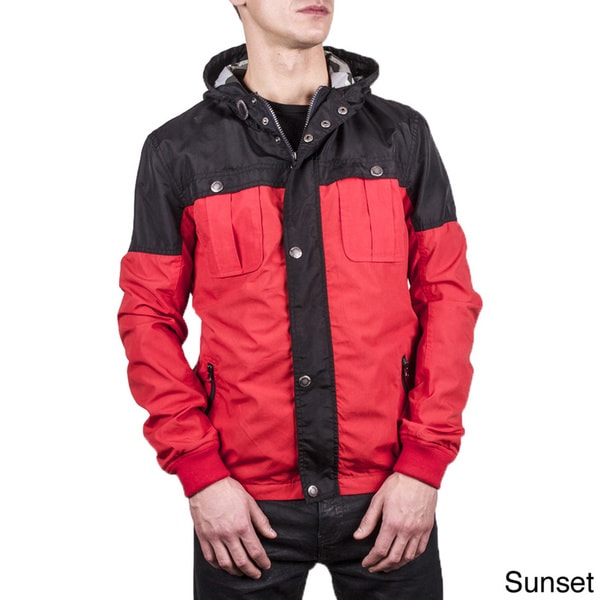 Mens Colorblocked Short Parka