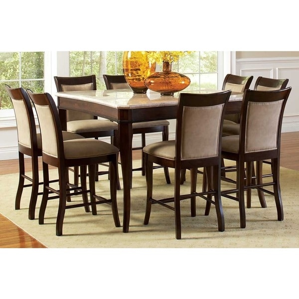 Madaleine Counter-height Marble Veneer Dining Set by Greyson Living