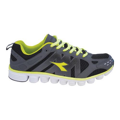 Mens Diadora Coverciano Trainer Shoe Black/Matchwinner Yellow