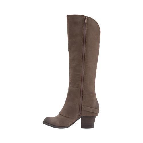 Women's Fergalicious Lexy Knee High Boot Wide Calf Taupe Faux Suede ...