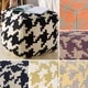 preview thumbnail 2 of 0, Hand Crafted Tuscaloosa Houndstooth 18-inch Square Pouf
