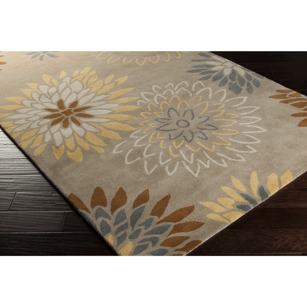 Hand-tufted Dazzle Floral Wool Area Rug - 9' x 12'/Surplus