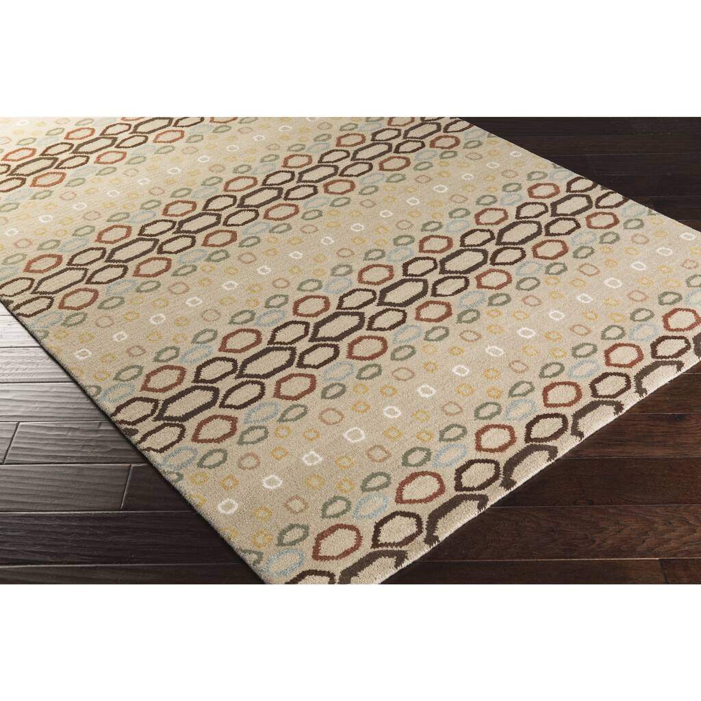 Hand-tufted Bubbles Wool Area Rug - 9' x 12'
