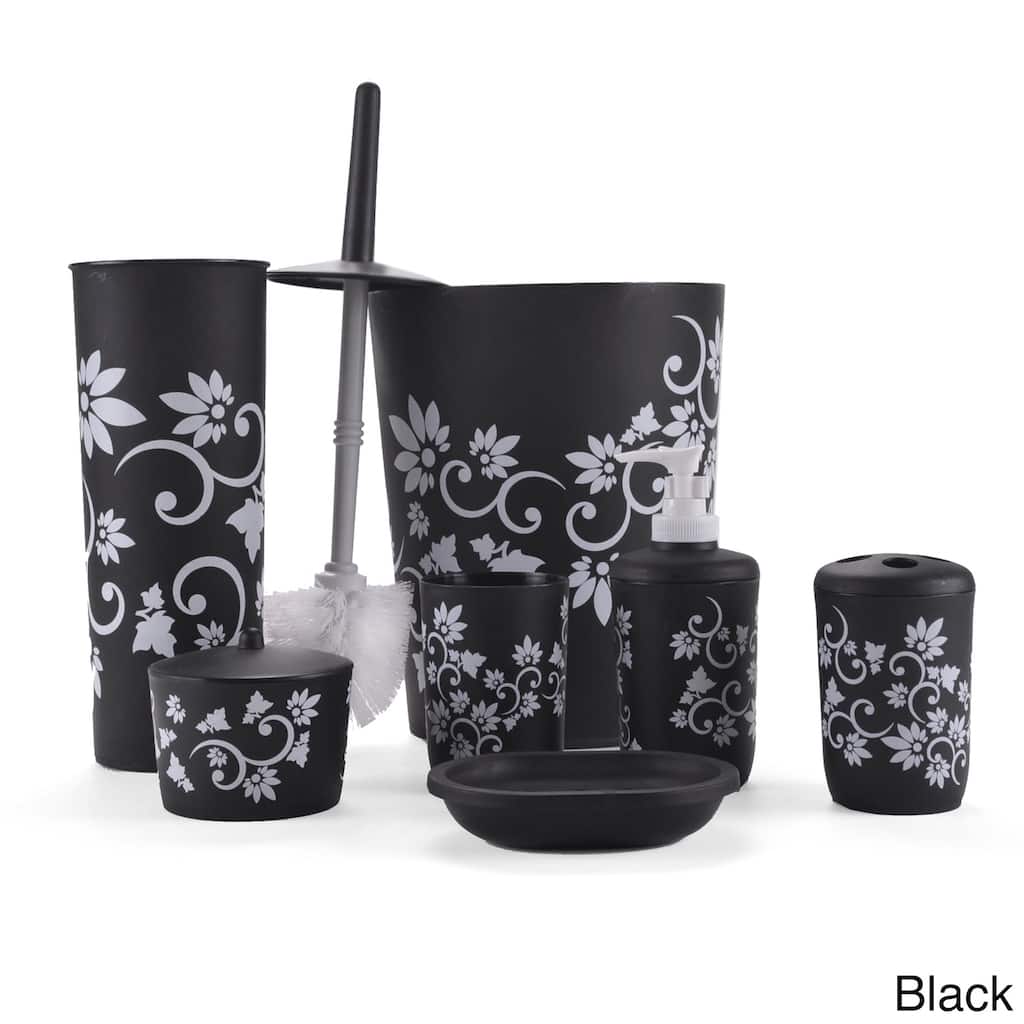 Floral 7-piece Bath Accessory Set