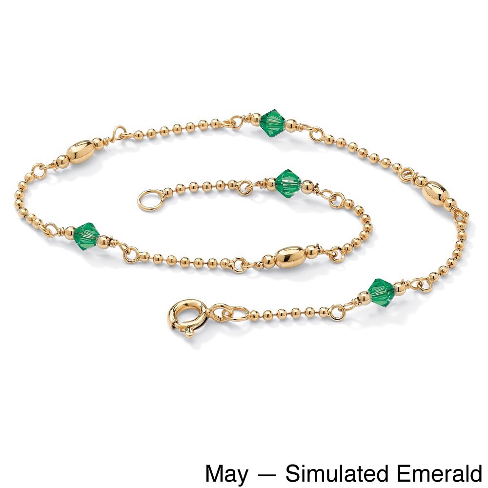 emerald ankle bracelet