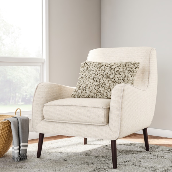 Shop Oxford Cream Colored Modern Accent Chair - Overstock - 9203102