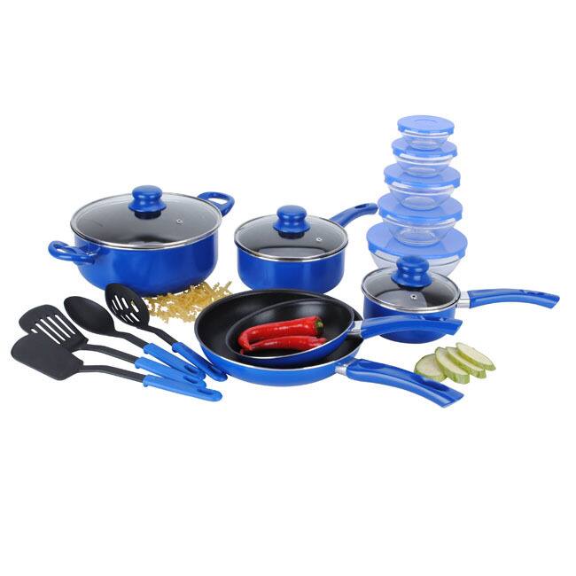 Alpine Cuisine Blue 22-piece Cookware Set