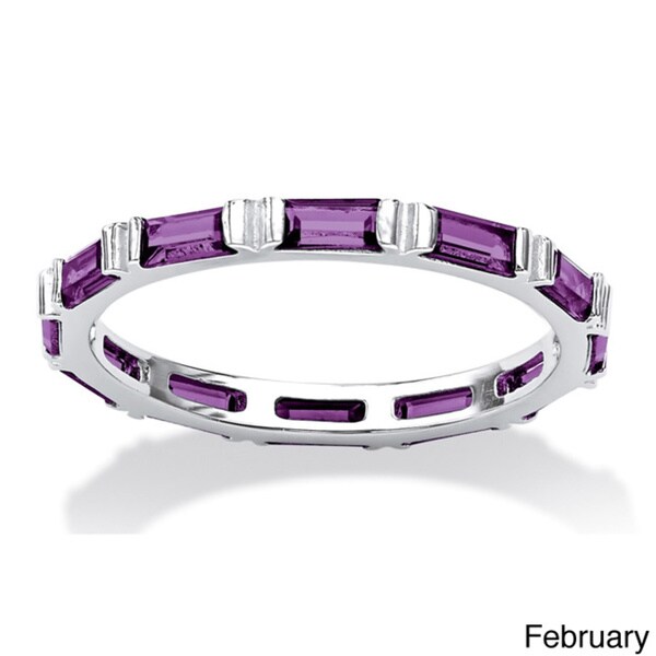 birthstone bands stackable