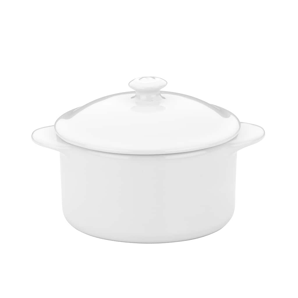 Mario Batali by Dansk 2-piece White Individual Round Casserole Dish