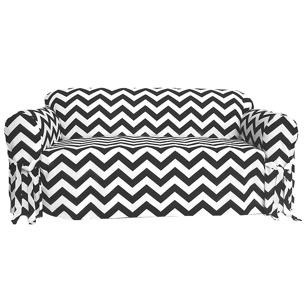 Chevron Print 1-piece Sofa Slipcover