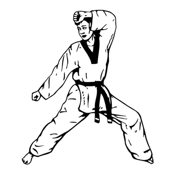 Karate Student in Gi Wall Vinyl Art   16375358  