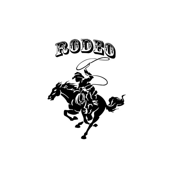 Shop Rodeo Cowboy Logo Wall Vinyl Art - Free Shipping On Orders Over ...