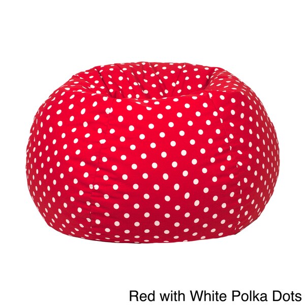 Shop Extra Large 100-percent Cotton Polka Dot Print Bean Bag - Free ...