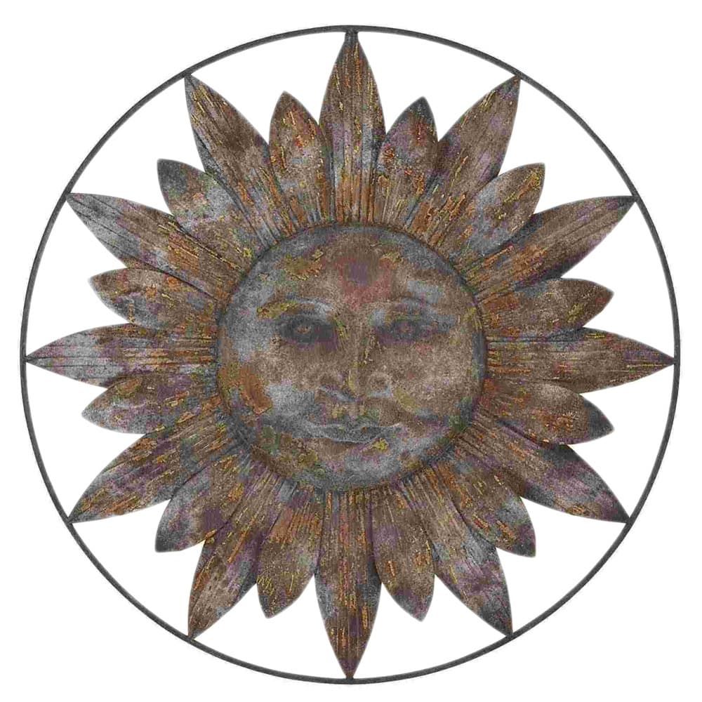 Metal Sun Wall Plaque