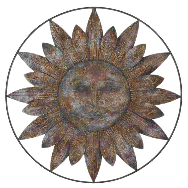 Shop Metal Sun Wall Plaque Free Shipping Today 9204428