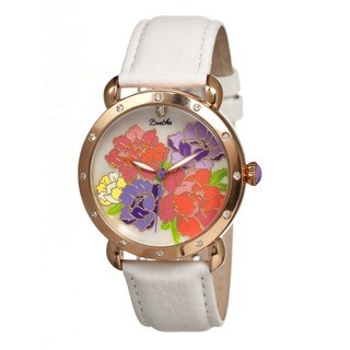 Bertha Women's Angela Multi Leather White Analog Watch - Overstock ...