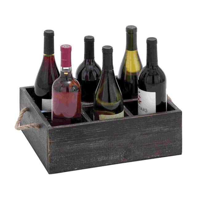 Benzara Wine Tray with 6 Compartments