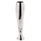 preview thumbnail 2 of 1, Fluted Hand-Blown Silver Large Glass Vase