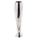 preview thumbnail 3 of 1, Fluted Hand-Blown Silver Large Glass Vase