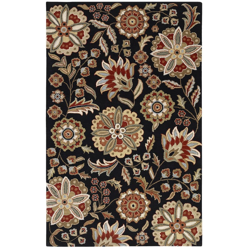 Lily Hand-tufted Transitional Floral Pattern Wool Area Rug