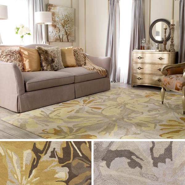 Hand-tufted Garden Floral Wool Area Rug - 8' X 11'
