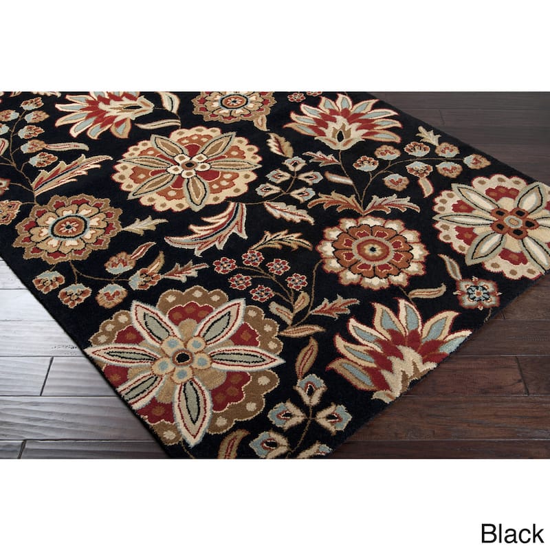 Lily Hand-tufted Transitional Floral Pattern Wool Area Rug