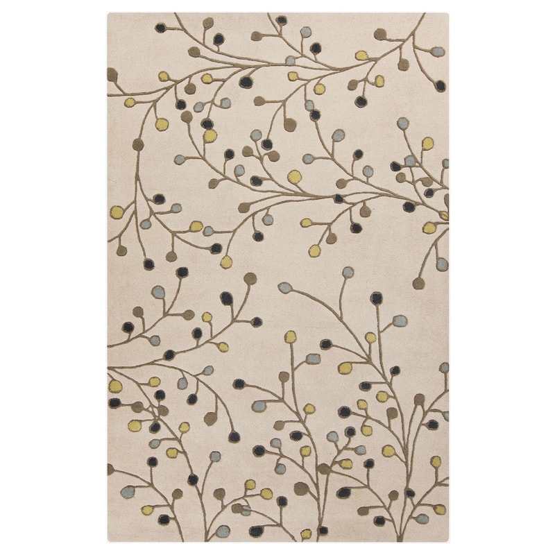 Sakura Handmade Transitional Floral Wool Area Rug