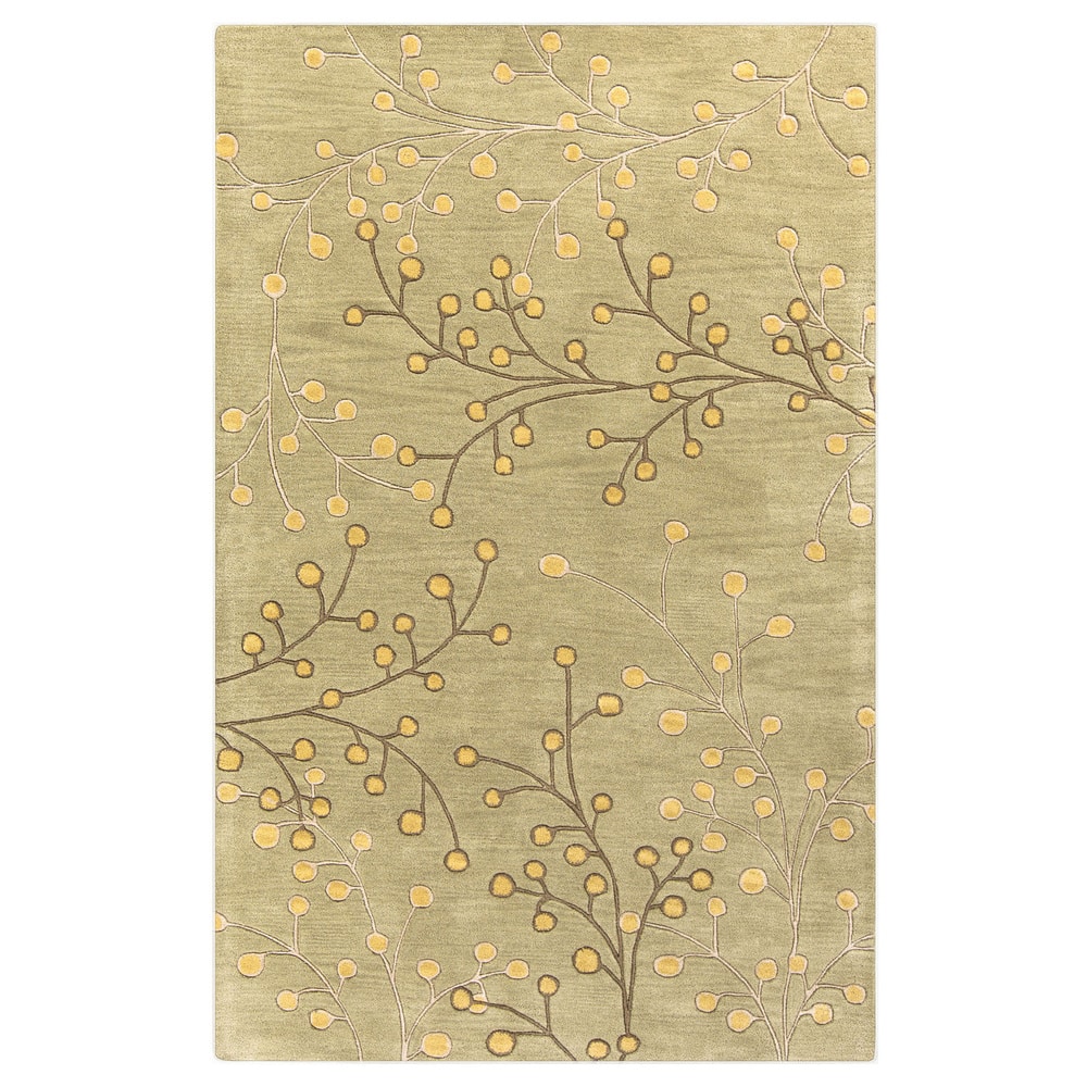 Sakura Handmade Transitional Floral Wool Area Rug - On Sale - Bed Bath 