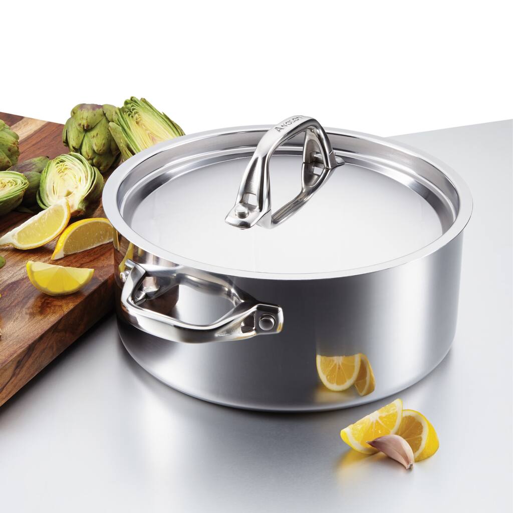 Anolon Tri-Ply Clad Stainless Steel 5-quart Covered Dutch Oven
