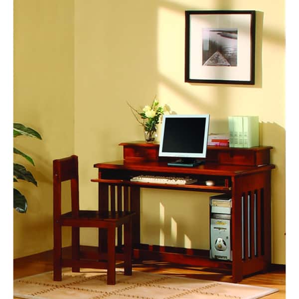Shop Solid Pine Desk With Hutch Overstock 9206813