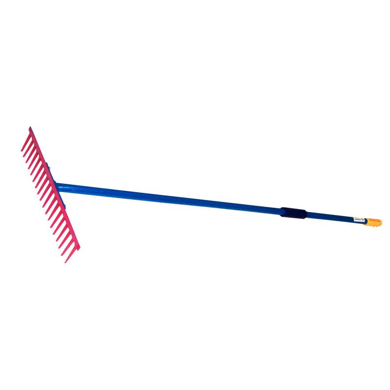 18-inch Blue/ Red Steel Rake