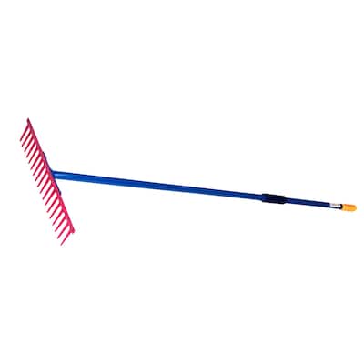 18-inch Blue/ Red Steel Rake