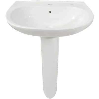 Toto Supreme Pedestal Vitreous China Bathroom Sink LPT241G#01 Cotton White