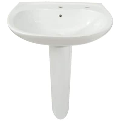 Toto Prominence Pedestal Vitreous China Bathroom Sink LPT242G#01 Cotton White