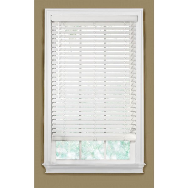 Shop Basswood 2-inch White Wood Blinds - Free Shipping Today ...