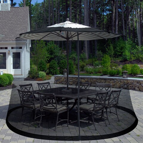 Pure Garden Black Zippered Bug Screen for 7.5-foot Outdoor Umbrella