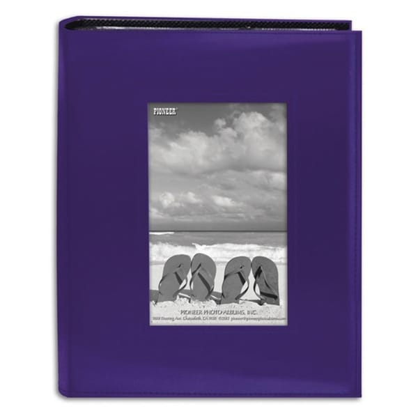 Pioneer Photo Albums 200 pocket Sewn Bright Purple Leatherette Frame