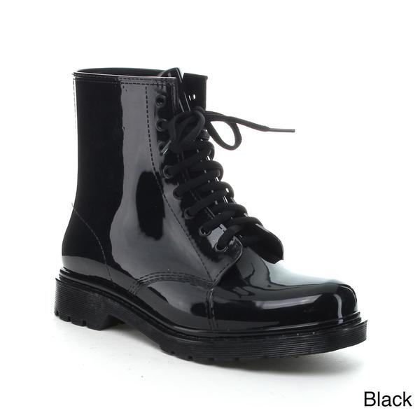 black jelly boots