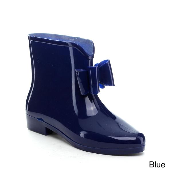 Easos Geal Women's Bowknot Jelly Ankle Boots