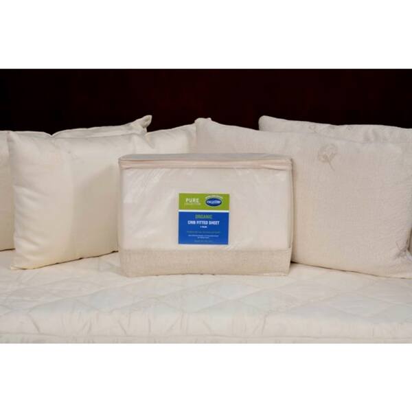 slide 2 of 2, Organic Crib Fitted Sheet in Cream
