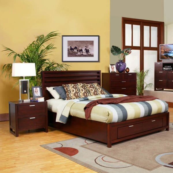 American Lifestyle Camarillo Merlot Storage Bed   Shopping