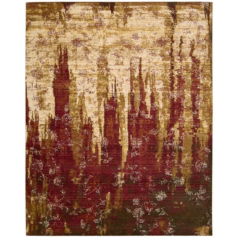Nourison Rhapsody RH006 Area Rug - Red/Gold - 8'6" x 11'6"