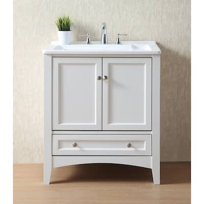 Stufurhome 30 inch White Laundry Utility Sink