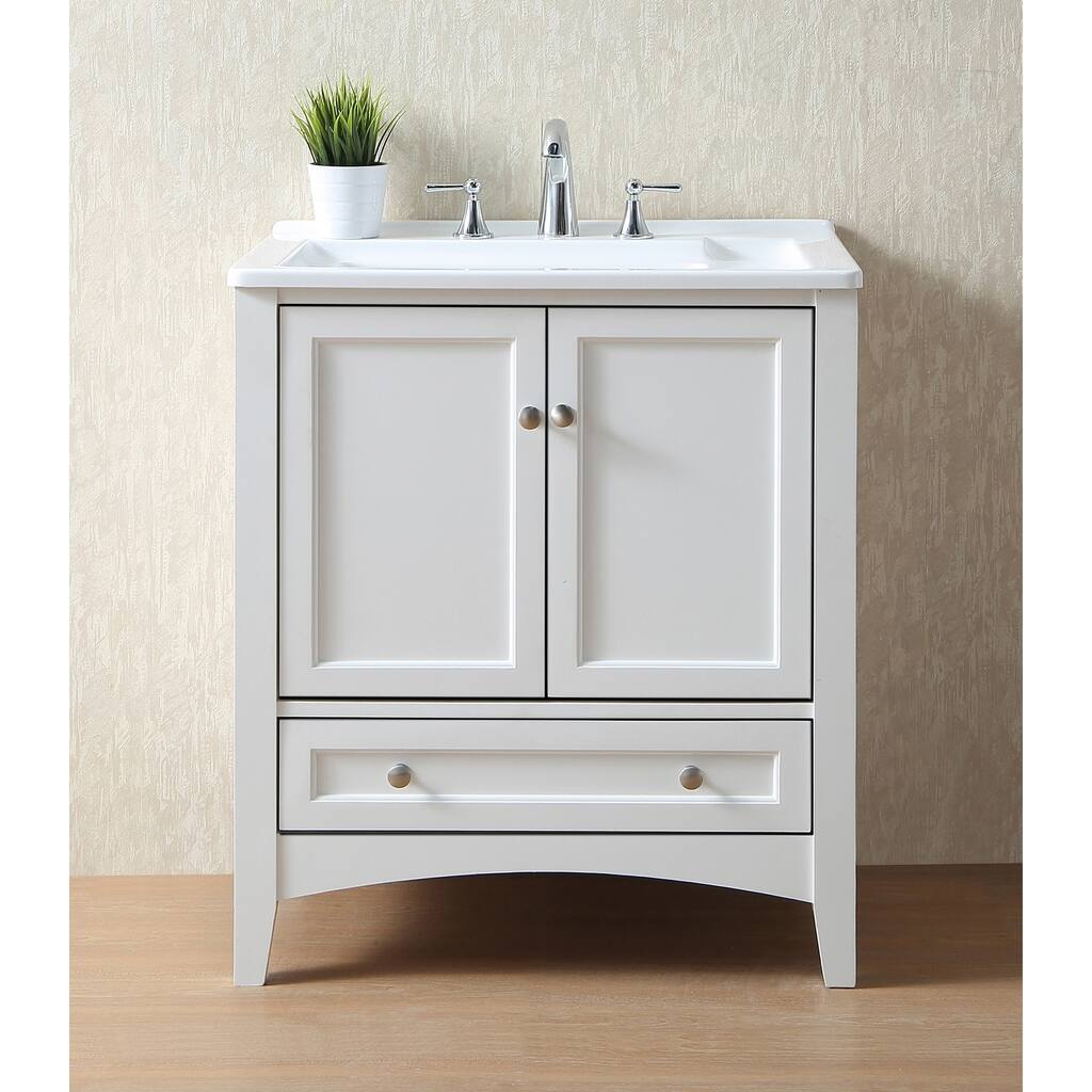 Stufurhome 30 inch White Laundry Utility Sink