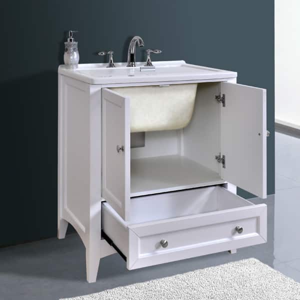 Stufurhome 30 Inch White Laundry Utility Sink Laundry Utility Sink