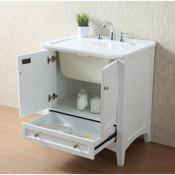 Stufurhome 30 Inch White Laundry Utility Sink Laundry Utility Sink