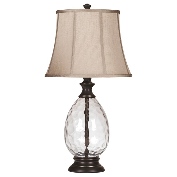 Olivia Bronze 29 Inch Glass Table Lamps - Set of 2